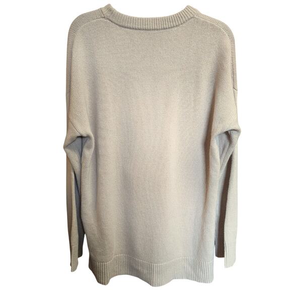Jenni Kayne Cashmere Sweater Oatmeal Beige Small Lightweight Crewneck Pullover - Picture 4 of 5
